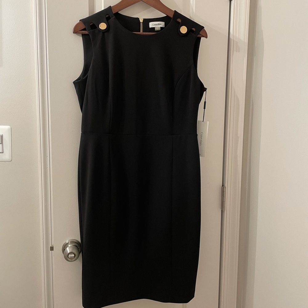 black Calvin Klein dress, 12P